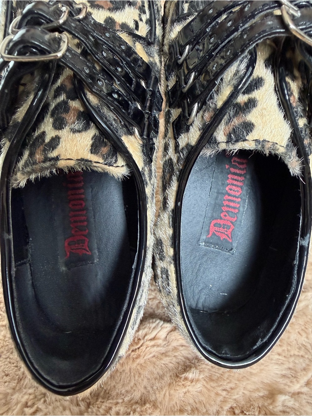 Demonia Leopard Print Platform Creepers - 7 Worn Once! - Picture 3 of 7